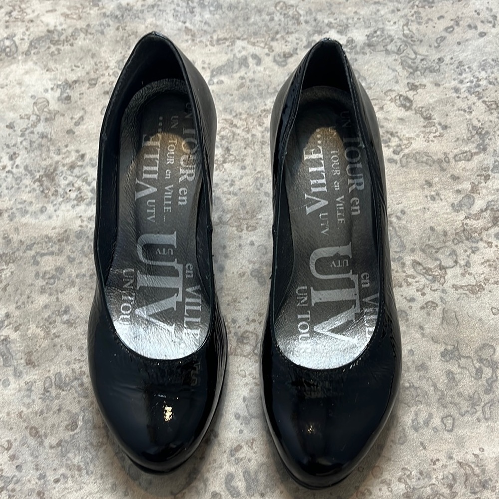 UTV Black Patent Leather Heels
